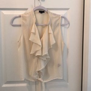 Crop top cream blouse